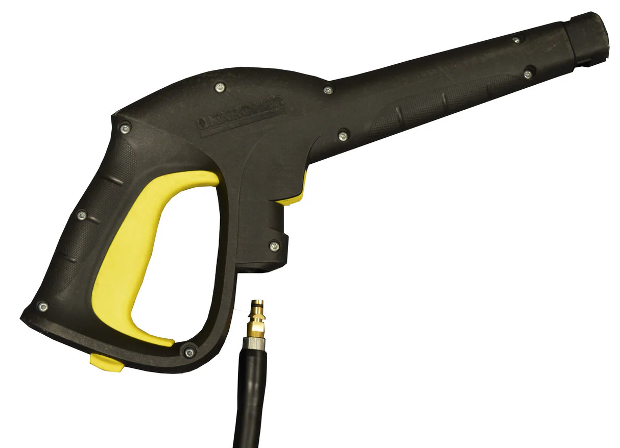 Подключение шланга к пистолету