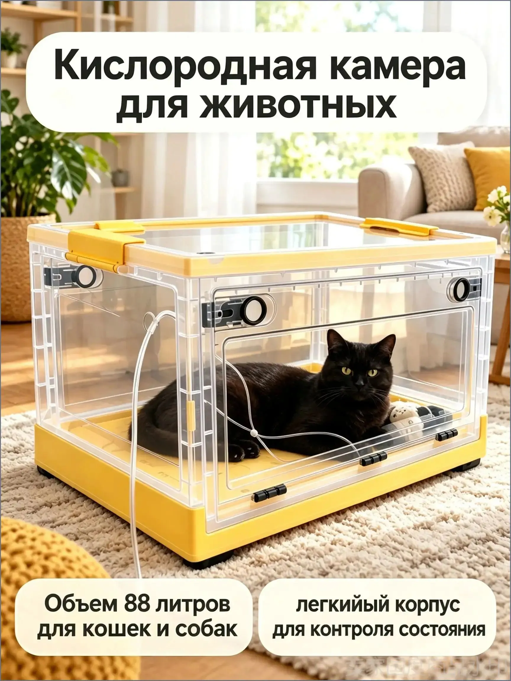 Камера для оксигенации кошек, мелких собак